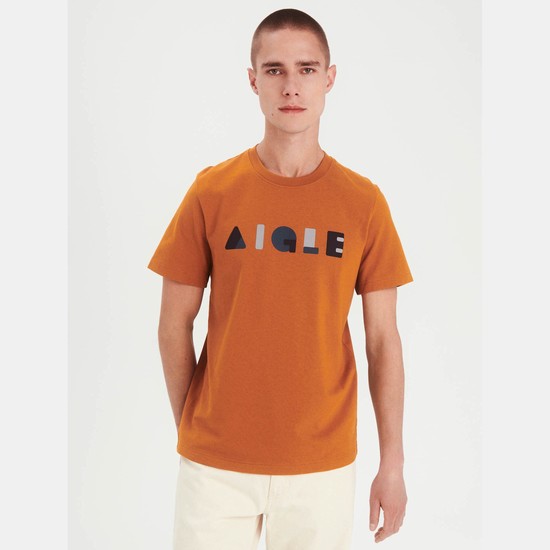 Aigle This Season's Graphic T-shirts Men Orange ZA-13470